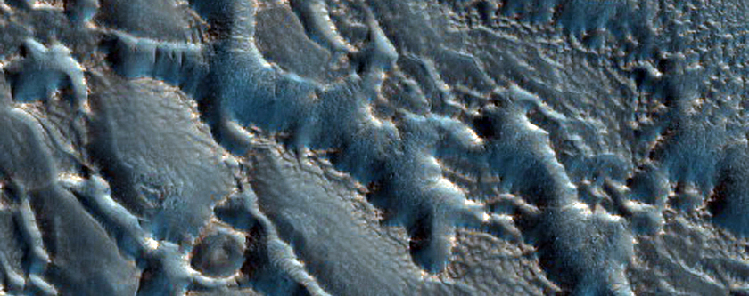 Contact between Upper Plains Unit and Lower Plains in Deuteronilus Mensae
