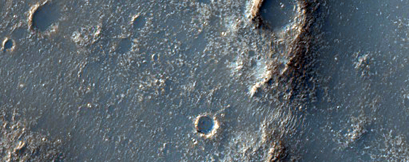 Possible Flow Material at Bakhuysen Crater Rim
