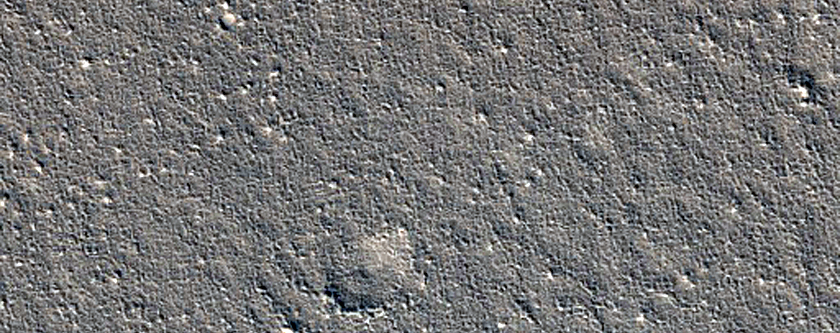 Lobe of Possible Ice-Rich Smooth Unit in Arcadia Region
