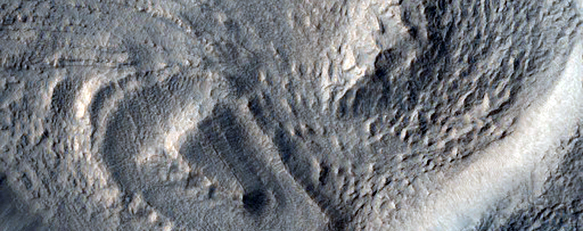 Dipping Layers Near Reull Vallis
