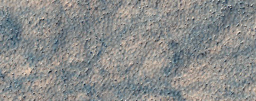Sinuous Ridges and Plain in South Mid-Latitude Basin
