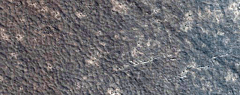 Constriction in Western Arm of Athabasca Valles Flood Lava

