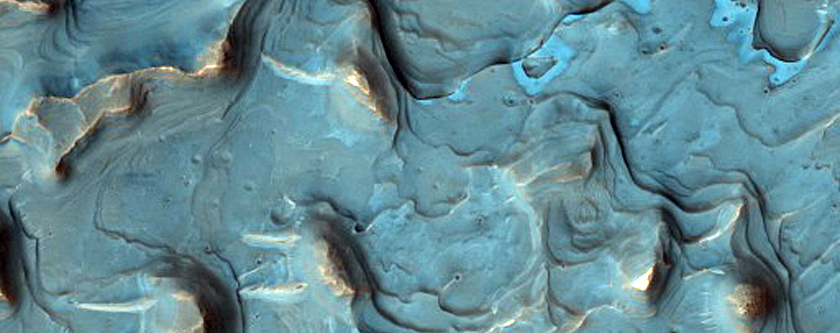 Alluvial Fan on Crater Floor
