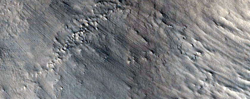 Landforms in Deuteronilus Mensae
