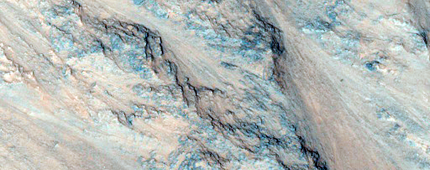Наблюдения за изменениями склонов каньона Capri Chasma