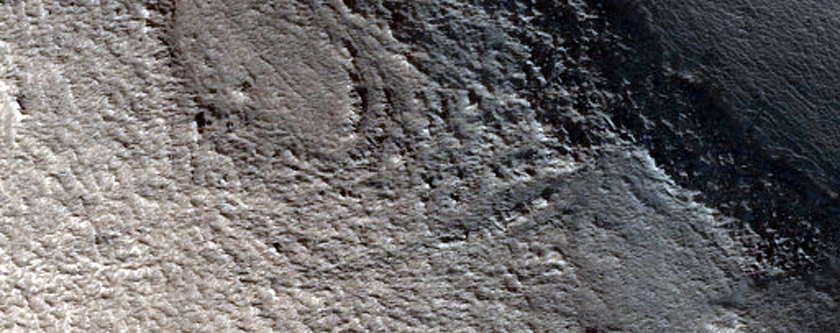 Arc-Shaped Ridge at Base of Valley in Protonilus Mensae
