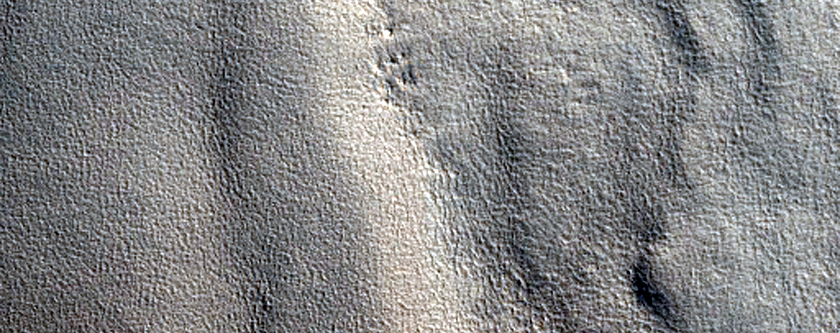 Pits Near Trough in Protonilus Mensae
