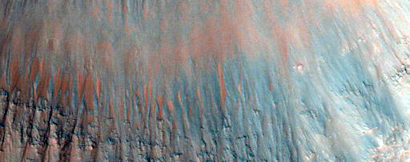 Craters in Valles Marineris
