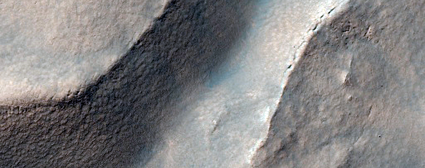 Hollows in Southern Mid-Latitude Crater
