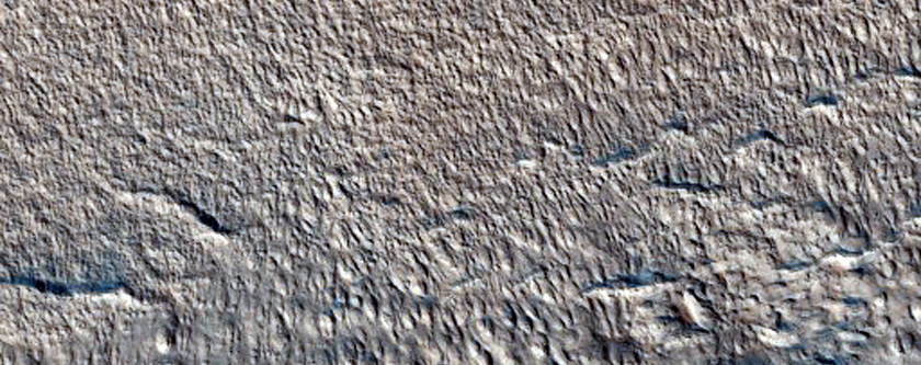 Lobate Debris Apron around Mesa Near Reykholt Crater
