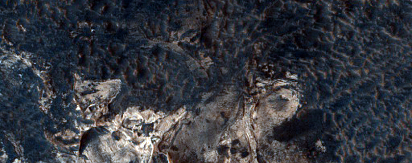 Blocky Deposit along Melas Chasma Floor
