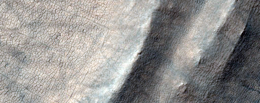 Ridges Near Mound Southeast of Hellas Planitia
