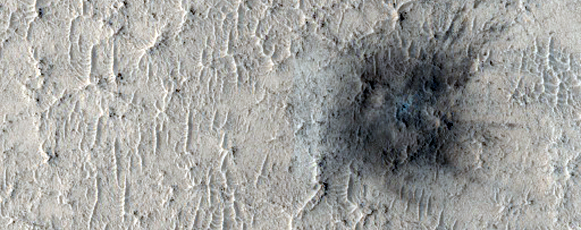 Candidate Recent Impact Site on Floor of Teisserenc De Bort Crater