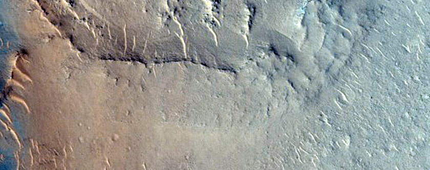 East End of Valley That Cuts East Wall of Jezero Crater
