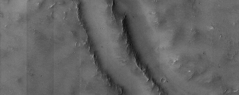 Valleys Flowing into Murray Crater
