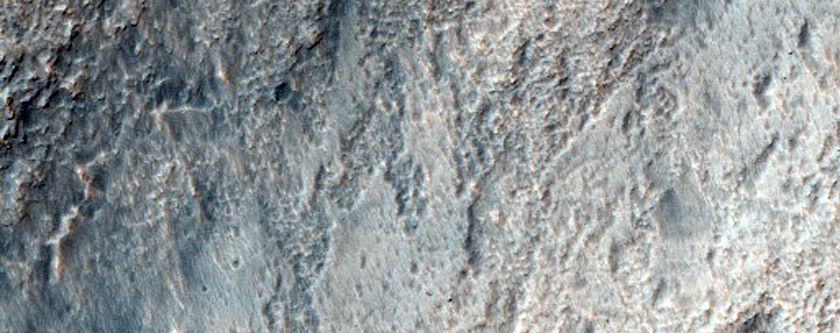 Crater Wall in Noachis Terra
