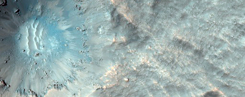 Monitor Slopes of Small Crater