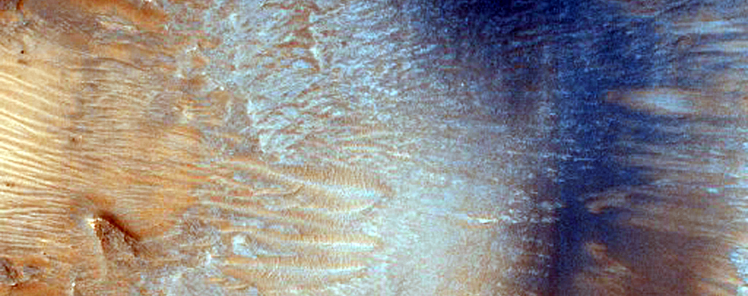 Monitor Slopes of Crater in Melas Chasma