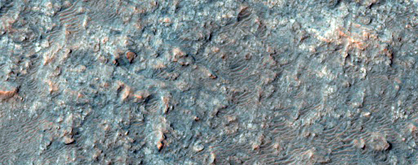 Rocky Crater Fill in Margaritifer Terra

