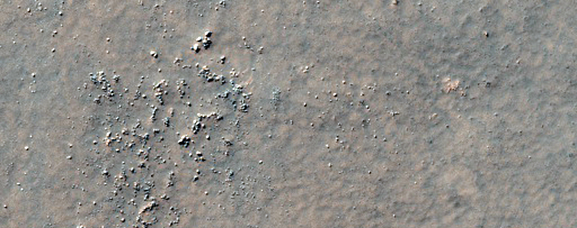 Curvilinear Landform in Aonia Planum