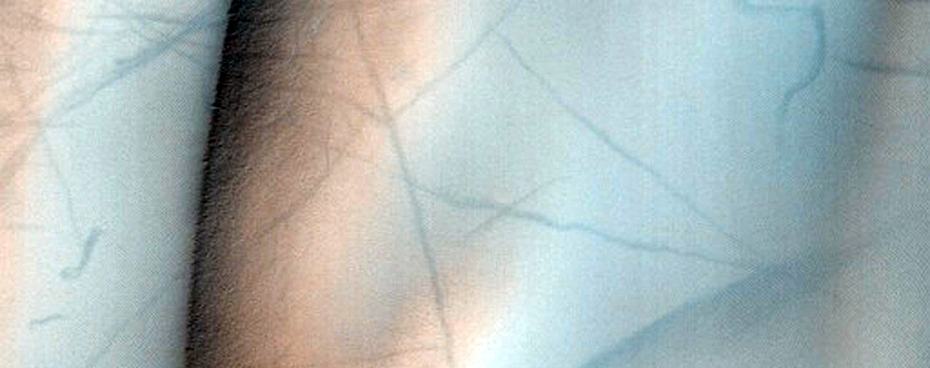 Aeolian Bedforms on Floor of von Karman Crater