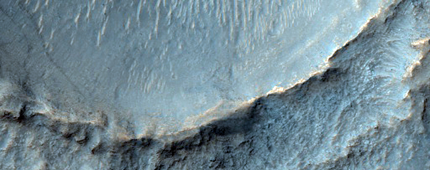 Diverse Landforms in Crater Basin in Noachis Terra
