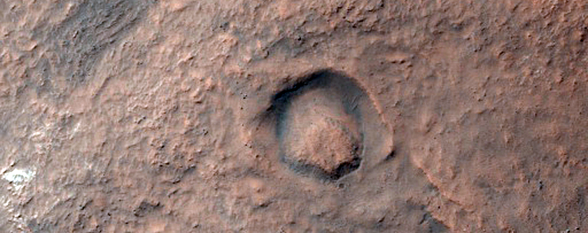 Clay-Rich Deposits Associated with Degraded Crater
