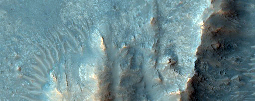 Rocky Central Pit of Large Crater
