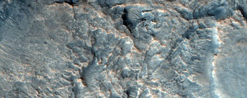 Eroded Crater-Fill Deposits in Tempe Terra