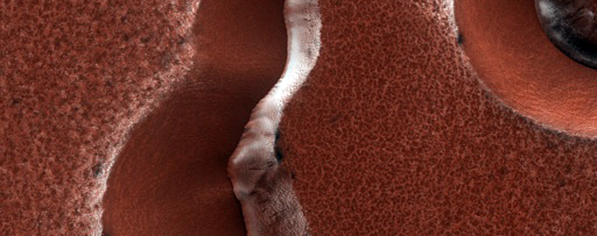 Grandes dunas de captao com geada de dixido de carbono