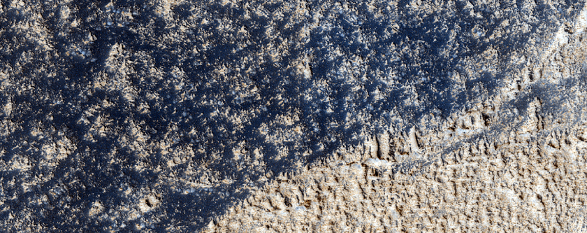 Afloramento rochoso naAmazonis Planitia