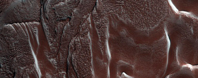 Un mar de dunas en el Polo Norte de Marte