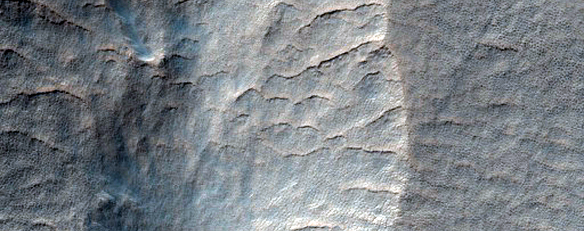 Erosional Window in Crater Deposit
