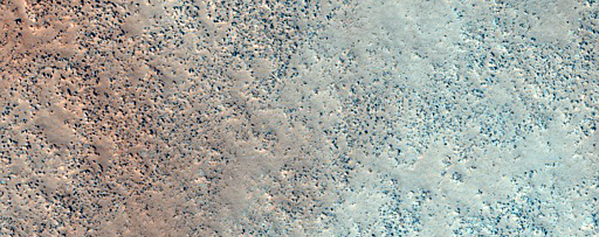Contact in Eastern Lyot Crater
