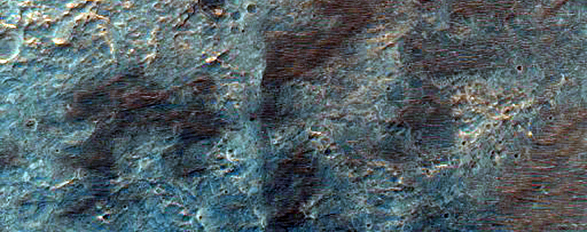 Possible Fan in Crater on Northwestern Rim of Ladon Valles Basin
