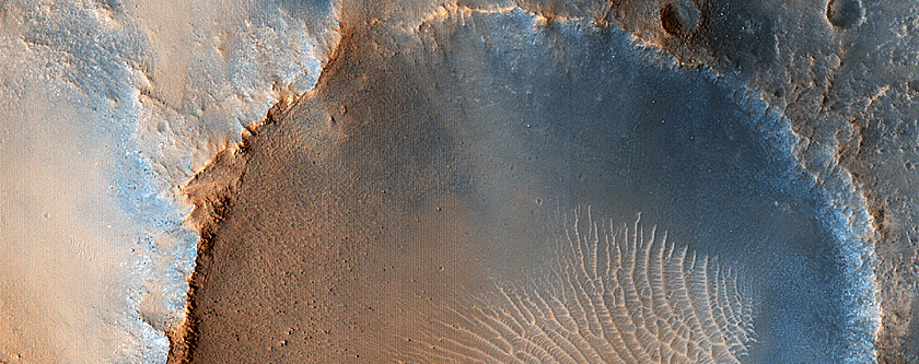 Monitor Crater in Northeast Syrtis Major Region
