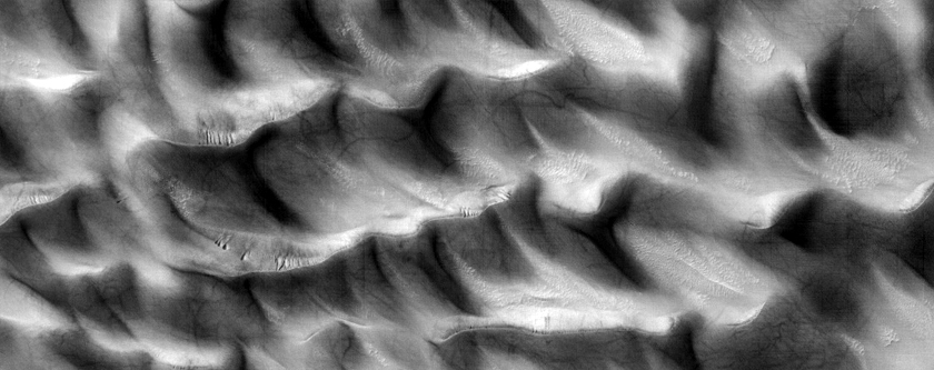 Hellas Planitia Sand Dune Changes
