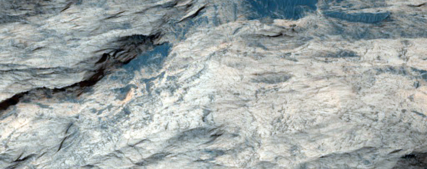 Mass Wasting Feature in Ganges Chasma
