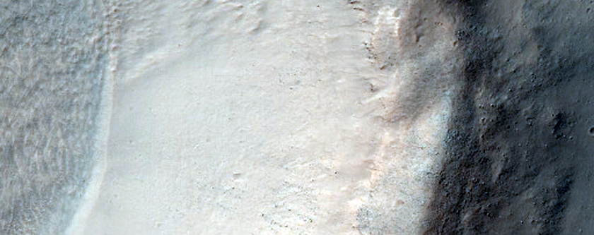 Gullies in Small Crater in Terra Cimmeria
