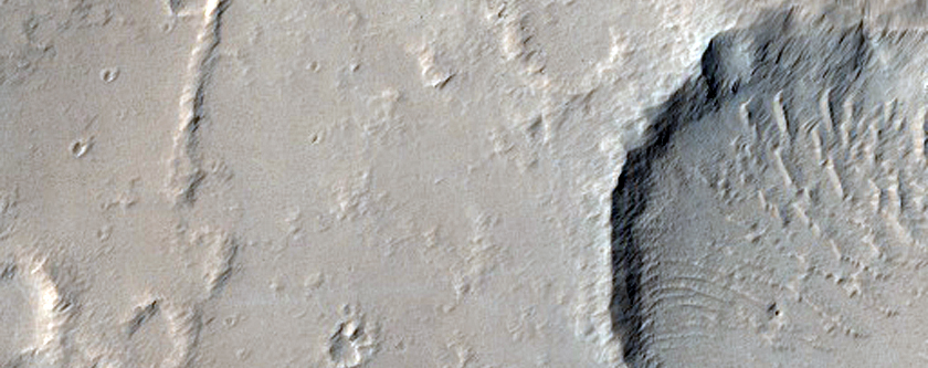 Wrinkle Ridge North of Valles Marineris
