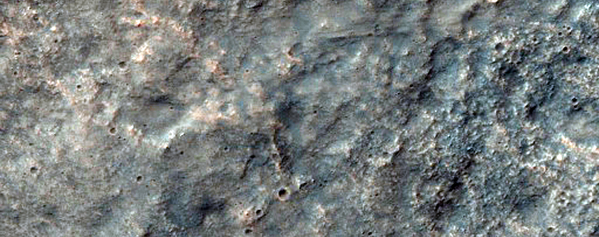 Features in Valley in Hellas Planitia
