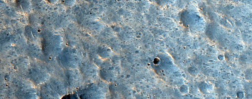 Filled Crater in Kasei Valles
