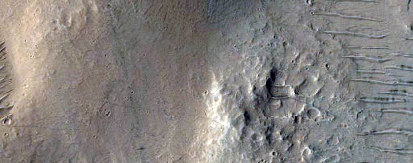 Central Pit Crater in Amazonis Planitia
