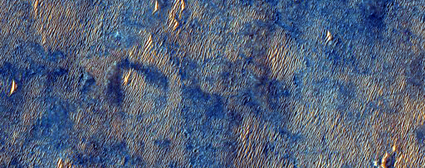 Landforms in Northeast Syrtis Major Region South of Hargraves Crater
