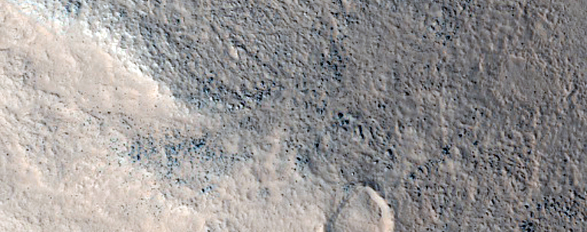 Utopia Planitia Crater with Central Peak
