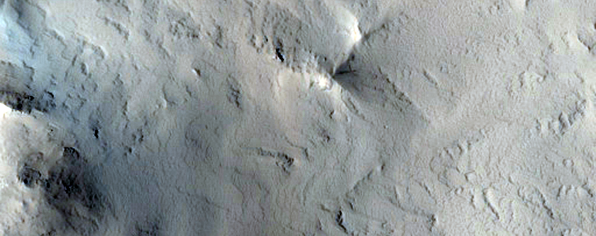 Central Peak of Impact Crater
