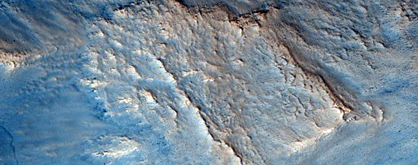 Eastern Rim of Bonestell Crater