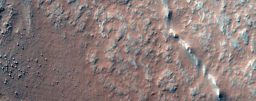 Landforms Near Brashear Crater
