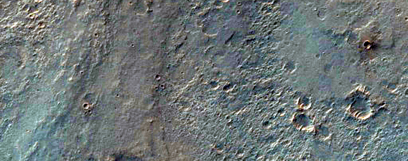 Lobate Feature at Interface between Crater Wall and Floor
