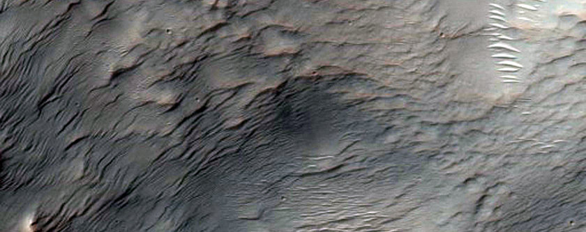 Eastern Part of Well-Preserved Impact Crater
